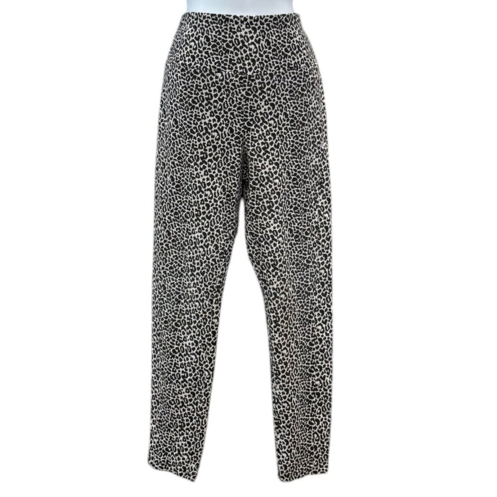 T by Talbots Leopard Print Cotton Stretch Pull-On Pants – Women’s‎ M